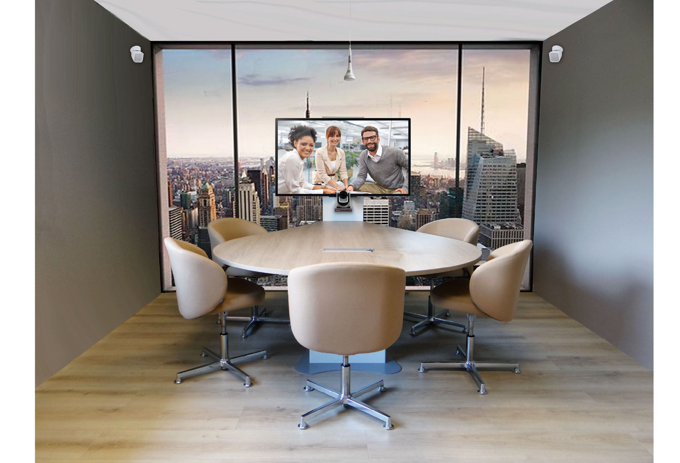 DWPRO Stilla - Table de Réunion et de Visioconférence 4 à 6 personnes