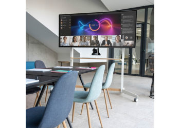 AKHA – Chariot mobile pour 1 ou 2 écrans professionnels jusqu'à 130