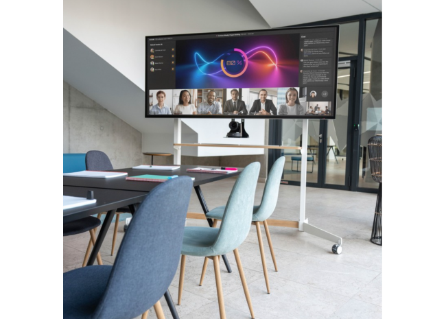 AKHA – Chariot mobile pour 1 ou 2 écrans professionnels jusqu'à 130