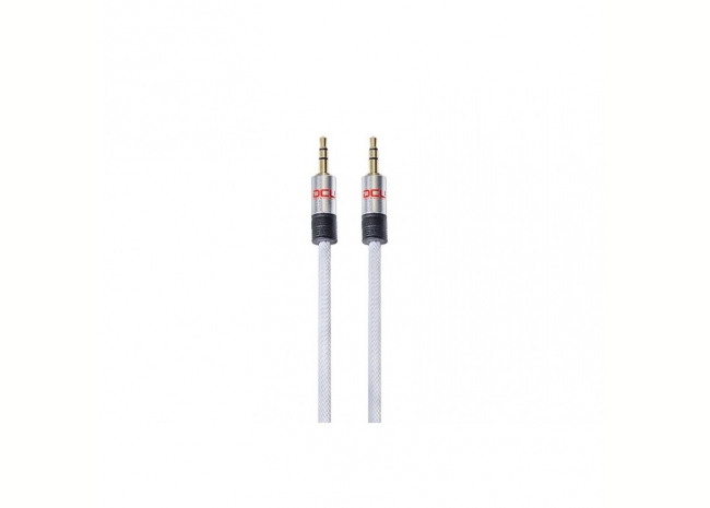 DCU Tecnologic Câble Audio Jack 3.5 stéréo à Jack 3.5 stéréo Mâle-Mâle - Blanc DCU Tecnologic Câble Audio Jack 3.5 stéréo à Jack 3.5 stéréo Mâle-Mâle - Blanc