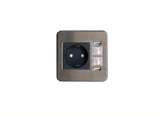 Digitel Source - Boitier de connexion 1x 220V + 1 LAN + 1 USB-C + 1 USB3 - Noir Digitel Source - Boitier de connexion 1x 220V + 1 LAN + 1 USB-C + 1 USB3 - Noir