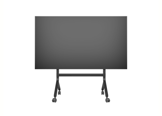 Support mobile pour écran de 50 à 86 pouces VESA jusqu'à 800 x 600 mm. Option possible pour étendre la compatibilité jusqu'à 100 pouces.