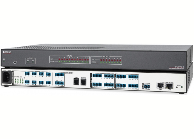 Extron DMP 128 C P - Matrice 12x8 à processeur numérique ProDSP avec AEC et POTS