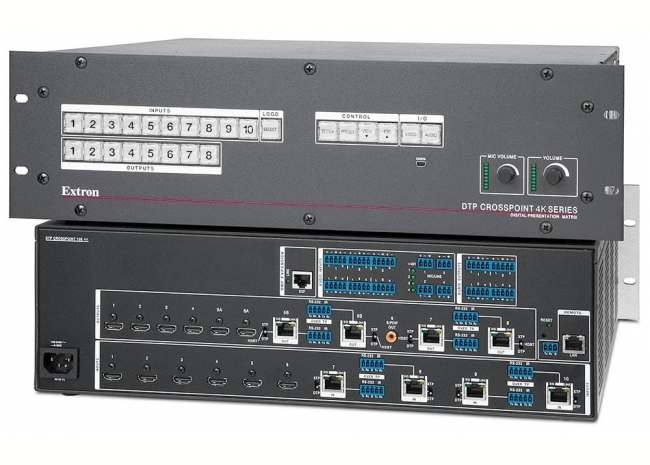 Extron DTP CrossPoint 108 4K - Grille de commutation 10x8 avec scaler 4K - Compatible HDBaseT