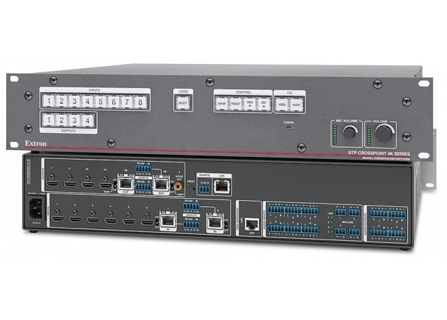 Extron DTP CrossPoint 84 4K - Grille de commutation 8x4 avec scaler 4K - Compatible HDBaseT