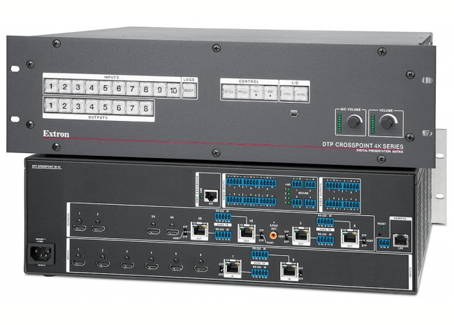 Extron DTP CrossPoint 86 4K - Grille de commutation 8x6 avec scaler 4K - Compatible HDBaseT Extron DTP CrossPoint 86 4K - Grille de commutation 8x6 avec scaler 4K - Compatible HDBaseT