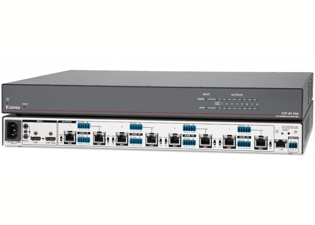 Extron DTP HD DA8 4K 330 - Distributeur amplificateur DTP à huit sorties - Compatible HDBaseT