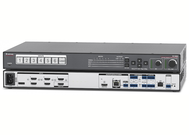 Extron IN1806 - Sélecteur 4K/60 à six entrées - Compatible HDBaseT  Extron IN1806 - Sélecteur 4K/60 à six entrées - Compatible HDBaseT