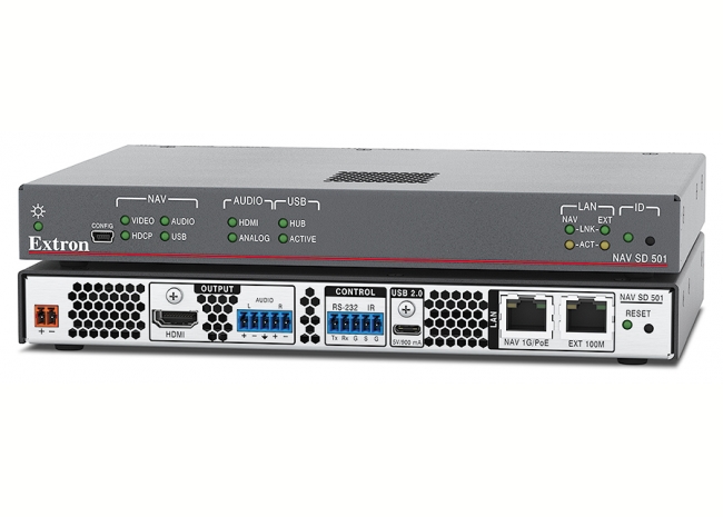 Extron NAV SD 501 - Décodeur AV Pro sur IP 1G avec scaler - HDMI, Ethernet et USB