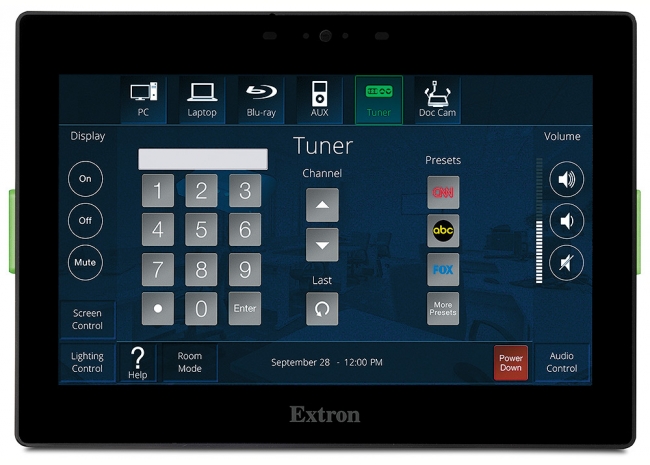 Extron TLP Pro 725M - Écran tactile de contrôle TouchLink Pro 7'' mural - Noir ou Blanc