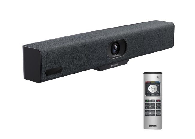 Yealink Meeting Bar A10-010 - Système de visioconférence Android hybride pour Huddle Rooms et bureaux avec télécommande - Certifié Teams, Zoom, mode BYOD