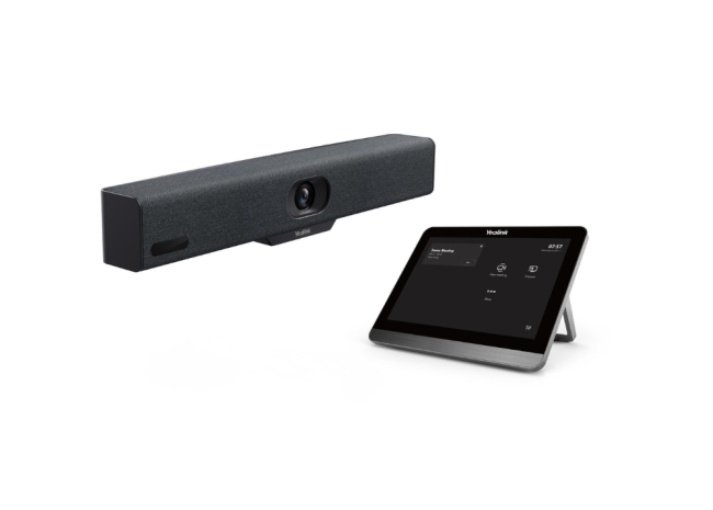 Yealink Meeting Bar  A10-020/B - Système de visioconférence Android hybride pour Huddle Rooms et bureaux avec tablette CTP18 - Certifié Teams, Zoom, mode BYOD
