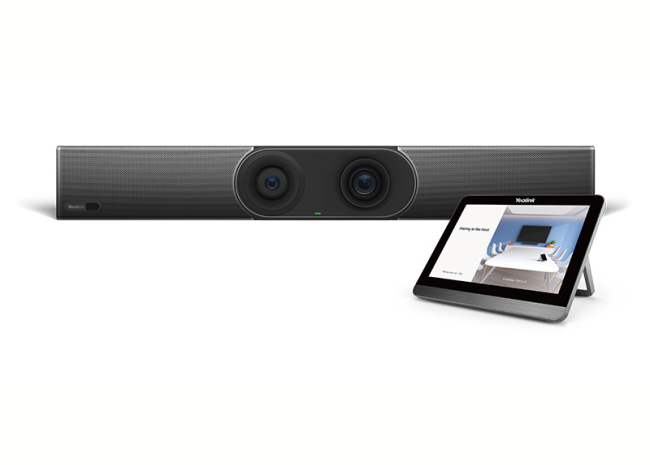 Yealink Meeting Bar A30-020 - Système de visioconférence Android hybride pour moyennes salles de réunion avec tablette tactile CPT18 - Certifié Teams, Zoom, mode BYOD