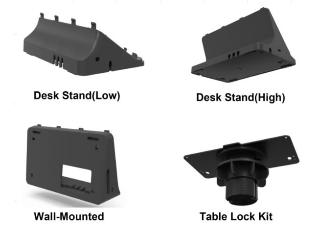 Kits de montage multiples pour CTP25 (bureau, table, mural)