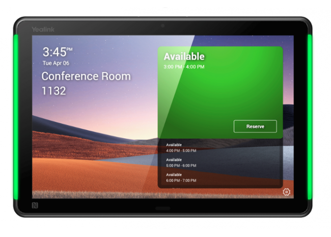 Yealink RoomPanel Plus Black - Ecran de réservation de salle basé sur Android- 10 pouces (certifié Teams) - coloris Noir