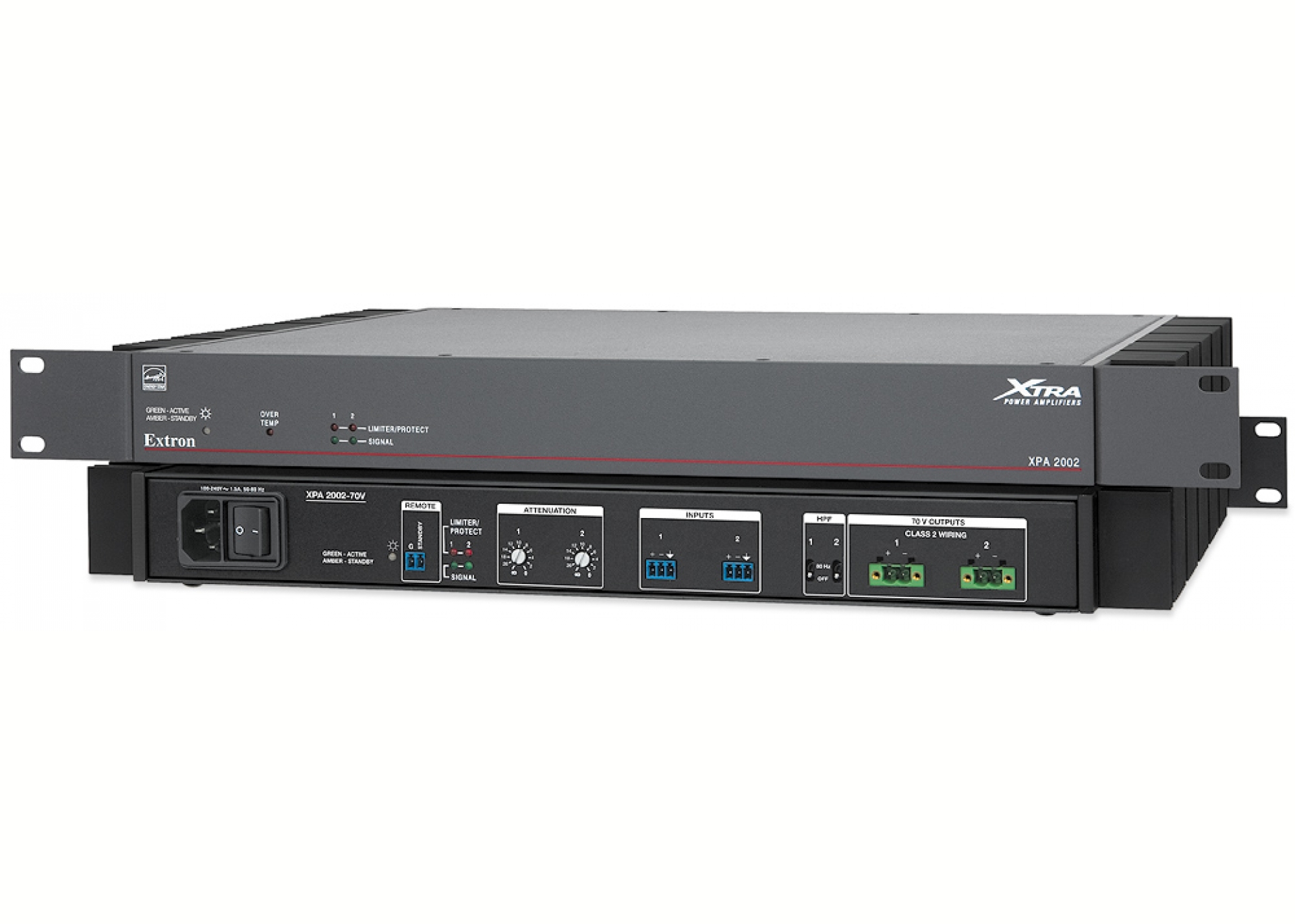 Extron XPA 2002 Amplificateur à deux canaux 70 V 200W par canal